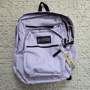 Jansport Big Student 17.5" Backpack Pastel Lilac Multi-Pocket Laptop Compartment